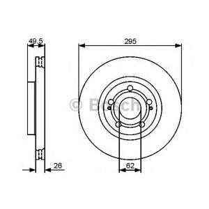 спирачен диск BOSCH 0 986 479 454 