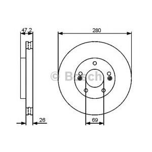 спирачен диск BOSCH 0 986 479 C13