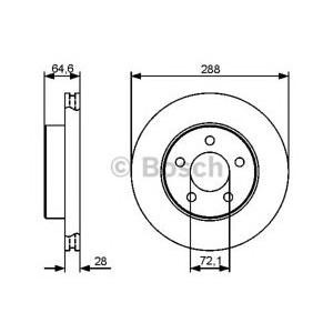 спирачен диск BOSCH 0 986 479 461