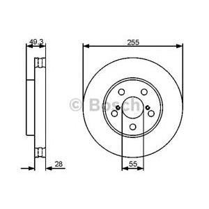 спирачен диск BOSCH 0 986 479 490