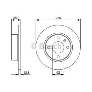 спирачен диск BOSCH 0 986 479 491