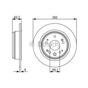 спирачен диск BOSCH 0 986 479 505