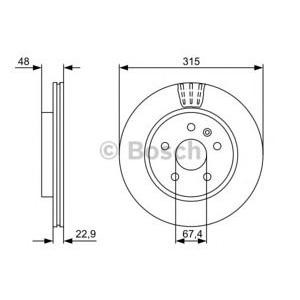 спирачен диск BOSCH 0 986 479 514