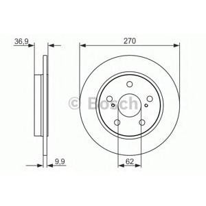 спирачен диск BOSCH 0 986 479 519