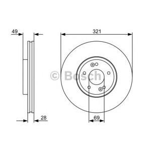 спирачен диск BOSCH 0 986 479 536