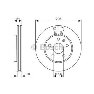 спирачен диск BOSCH 0 986 479 543