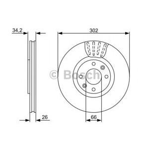 спирачен диск BOSCH 0 986 479 548 