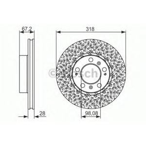 спирачен диск BOSCH 0 986 479 550 
