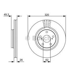 спирачен диск BOSCH 0 986 479 562