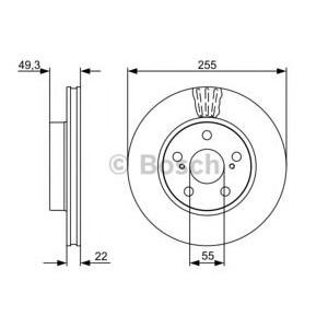 спирачен диск BOSCH 0 986 479 564