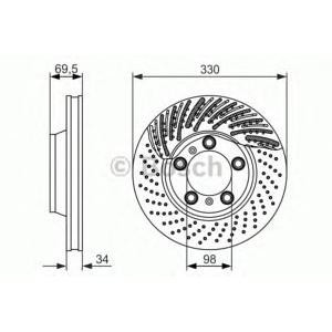 спирачен диск BOSCH 0 986 479 579