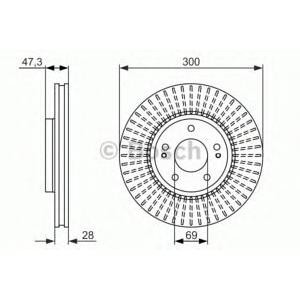 спирачен диск BOSCH 0 986 479 595