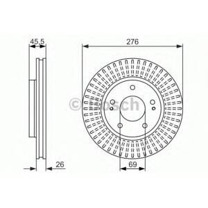 спирачен диск BOSCH 0 986 479 604