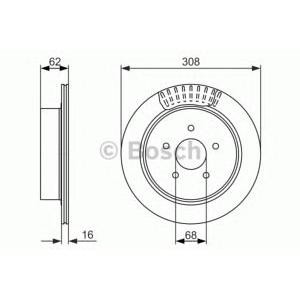спирачен диск BOSCH 0 986 479 606 