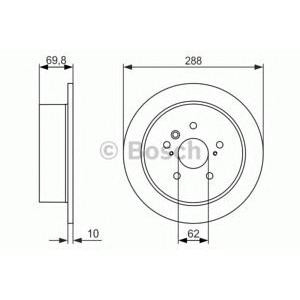 спирачен диск BOSCH 0 986 479 614
