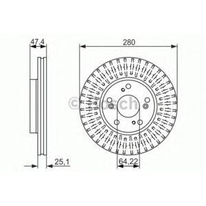 спирачен диск BOSCH 0 986 479 625