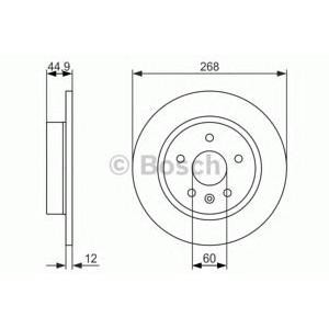 спирачен диск BOSCH 0 986 479 645