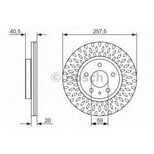 спирачен диск BOSCH 0 986 479 647 
