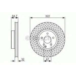 спирачен диск BOSCH 0 986 479 652