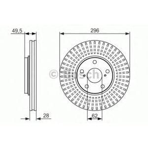спирачен диск BOSCH 0 986 479 664 