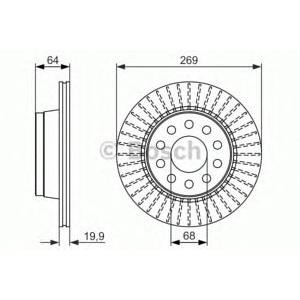 спирачен диск BOSCH 0 986 479 689 