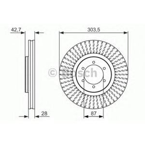 спирачен диск BOSCH 0 986 479 694