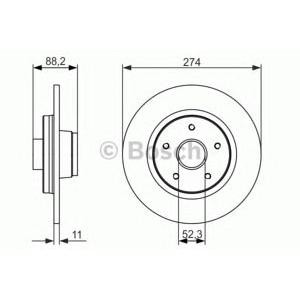 спирачен диск BOSCH 0 986 479 695 