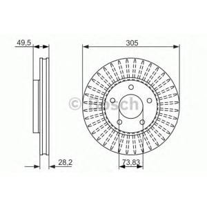спирачен диск BOSCH 0 986 479 698
