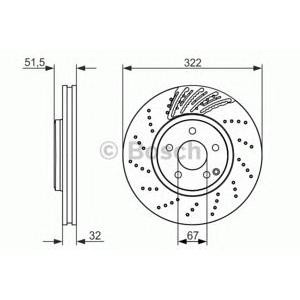 спирачен диск BOSCH 0 986 479 720 