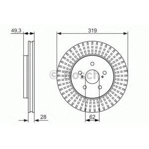 спирачен диск BOSCH 0 986 479 722 