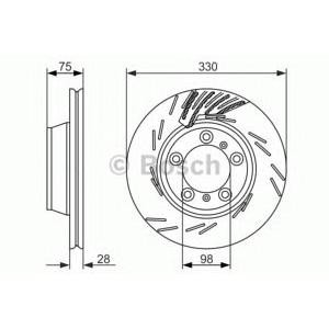 спирачен диск BOSCH 0 986 479 733