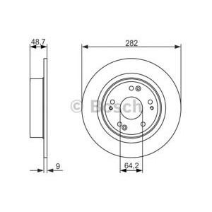 спирачен диск BOSCH 0 986 479 738