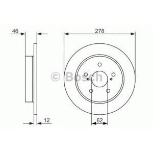 спирачен диск BOSCH 0 986 479 752
