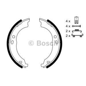 накладки за ръчна спирачка BOSCH 0 986 487 726 