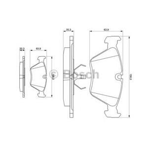 накладки BOSCH 0 986 490 640