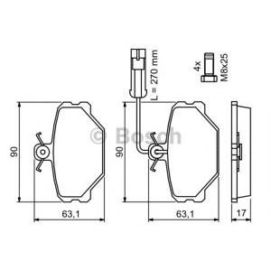 накладки BOSCH 0 986 491 050 