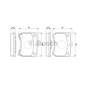 накладки BOSCH 0 986 493 550 