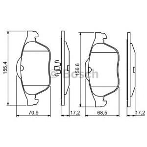 накладки BOSCH 0 986 494 033