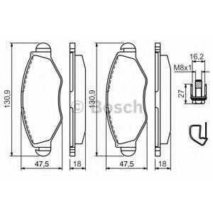 накладки BOSCH 0 986 494 039
