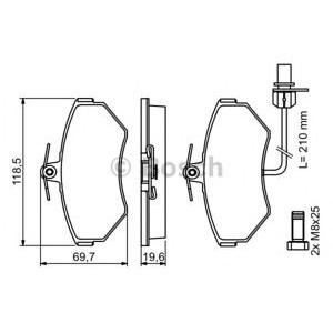 накладки BOSCH 0 986 494 042 