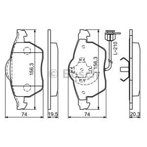 накладки BOSCH 0 986 494 050