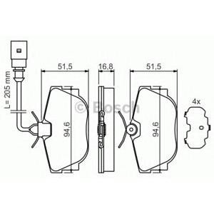 накладки BOSCH 0 986 494 051