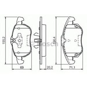 накладки BOSCH 0 986 494 073 