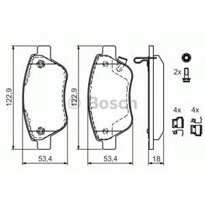 накладки BOSCH 0 986 494 092