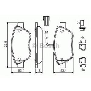накладки BOSCH 0 986 494 113