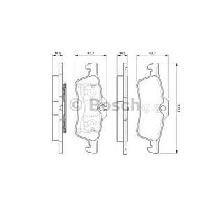 накладки BOSCH 0 986 494 130