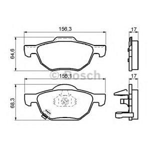 накладки BOSCH 0 986 494 135 