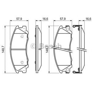 накладки BOSCH 0 986 494 138 