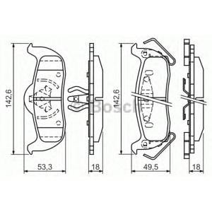накладки BOSCH 0 986 494 142