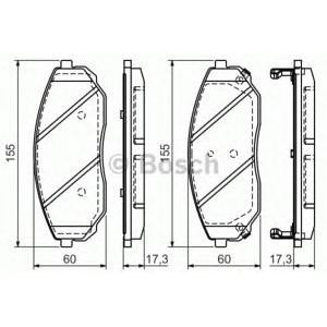 накладки BOSCH 0 986 494 143 